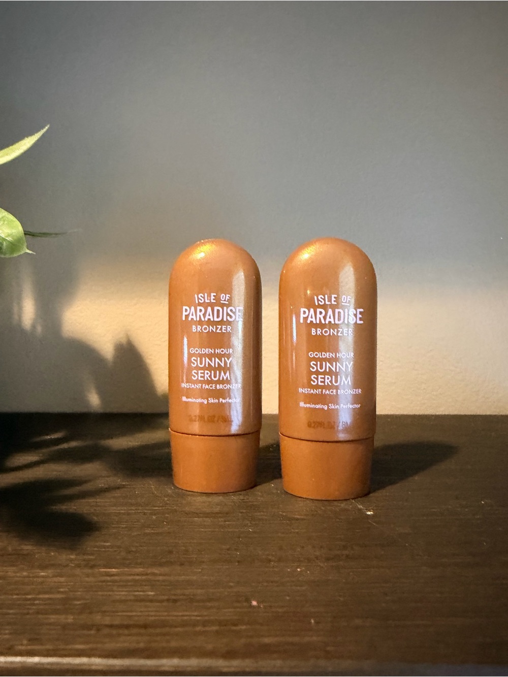 Isle of Paradise Sunny Serum Instant Face Bronzer Duo - Golden Brown